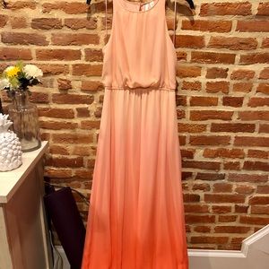 Coral Ombré Maxi Dress
